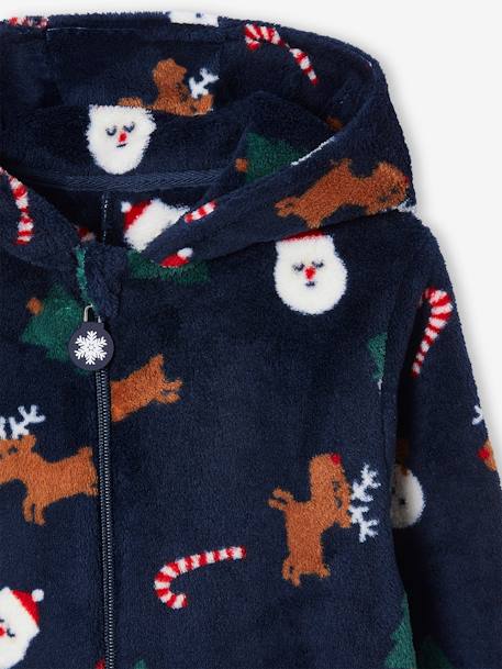 Onesie pyjama kerst jongens marineblauw - vertbaudet enfant 