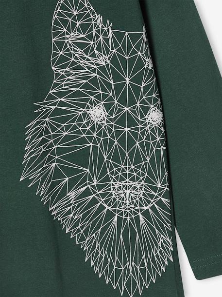 Jongensshirt met grappig dierenmotief dennen+petrolblauw+wit - vertbaudet enfant 