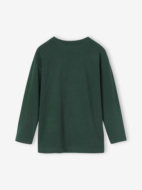 Jongensshirt met grappig dierenmotief dennen+petrolblauw+wit - vertbaudet enfant 