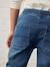 Makkelijk aan te trekken jongensbroek van molton met denim-effect lichtgrijs denim+stone - vertbaudet enfant 