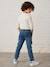 Makkelijk aan te trekken jongensbroek van molton met denim-effect lichtgrijs denim+stone - vertbaudet enfant 
