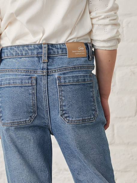 Flared meisjesjeans 7/8 stone - vertbaudet enfant 