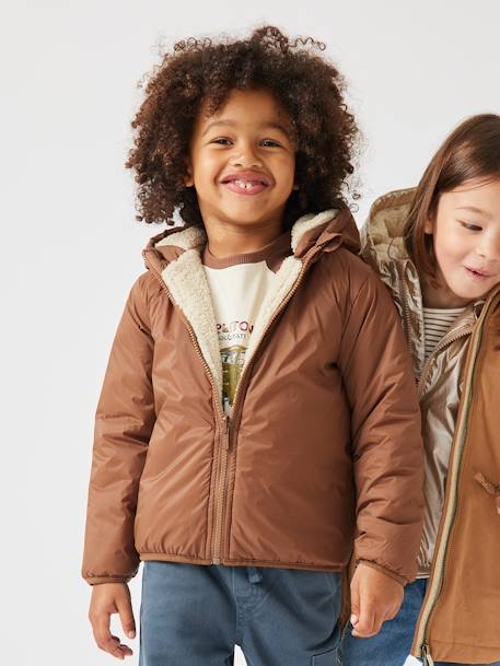 3-in-1-parka voor baby met afneembaar vest kaki+korstmos+Marinegrijs+pecannoot - vertbaudet enfant 