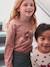 Shirt met girly motief en fantasie details oudroze - vertbaudet enfant 