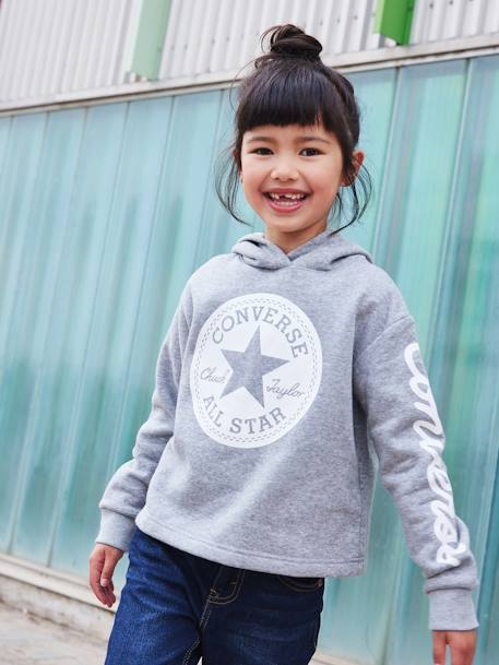 Chuck Patch Cropped Hoodie CONVERSE grijs - vertbaudet enfant 
