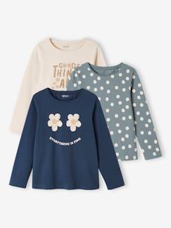 Set van 3 T-shirts voor meisjes met lange mouwen Oeko-Tex®  - vertbaudet enfant