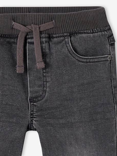 Onverwoestbare rechte relaxjeans jongens, eenvoudig aan te trekken denimgrijs+double stone+ongewassen denim+stone - vertbaudet enfant 
