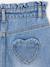 Mom jeans met hartjeszakken op de achterkant Meisje denimgrijs+grijs+stone - vertbaudet enfant 