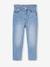 Mom jeans met hartjeszakken op de achterkant Meisje denimgrijs+grijs+stone - vertbaudet enfant 