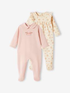 Baby-Pyjama, surpyjama-Set van 2 slaappakjes "goede nachtrust" van interlock voor baby's