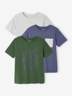 -Set van 3 geassorteerde jongens-T-shirts met korte mouwen