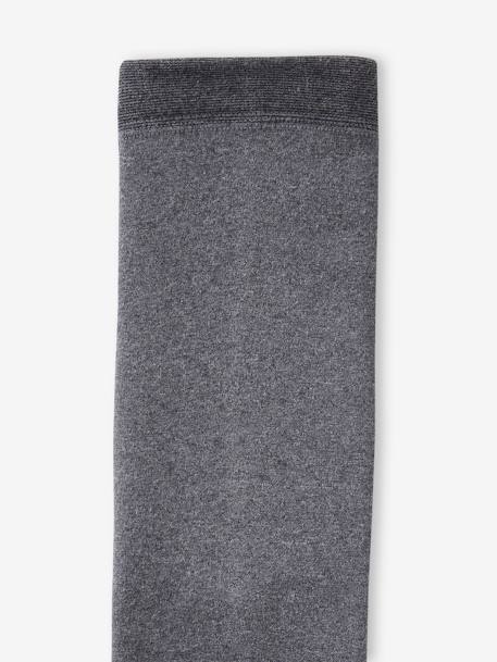 Fleece-legging voor meisjes blauw+gemêleerd grijs+parelgrijs+zachtpaars+zwart - vertbaudet enfant 