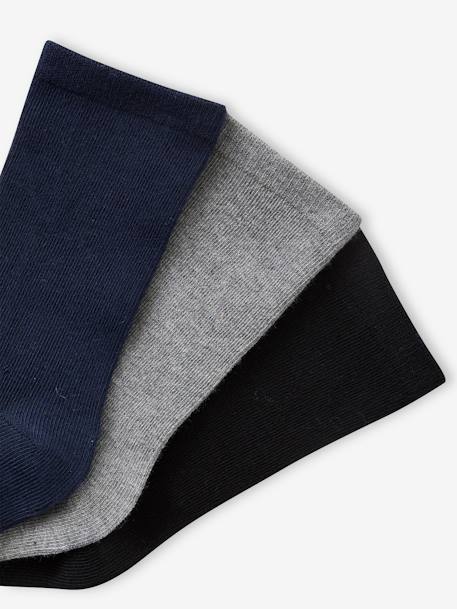 Set van 3 paar naadloze sokjes voor jongens marineblauw - vertbaudet enfant 