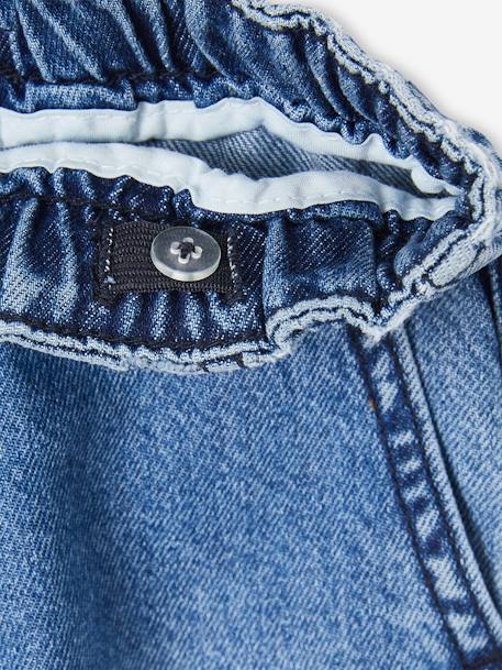 Wijde jongensbroek, eenvoudig aan te trekken gebleekt denim+grijs+ongewassen denim+stone - vertbaudet enfant 