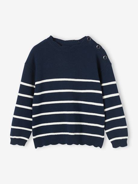 Sierlijke marinièretrui meisjes marineblauw - vertbaudet enfant 