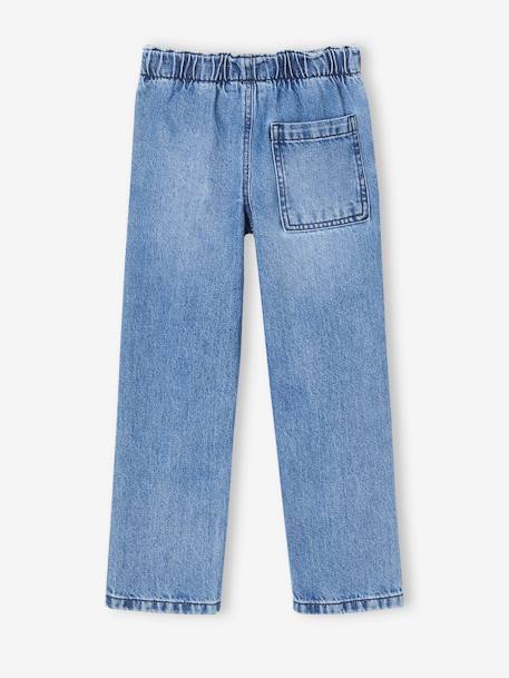 Wijde jongensbroek, eenvoudig aan te trekken gebleekt denim+grijs+ongewassen denim+stone - vertbaudet enfant 