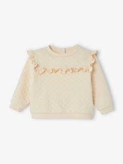 Baby-Trui, vest, sweater-Sweater-Gewatteerde babysweatshirt met volant