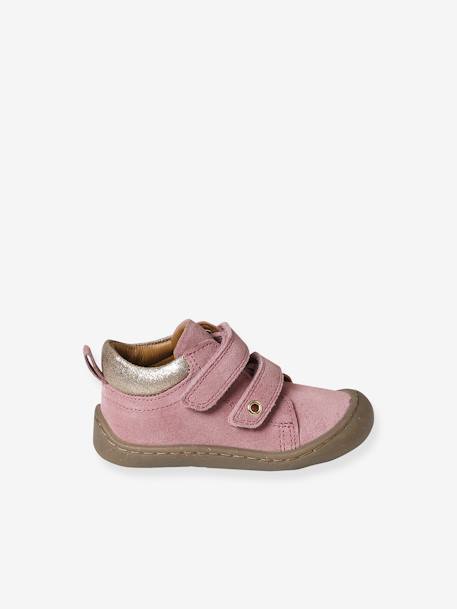 Soepele leren laarsjes voor de eerste stapjes van baby's bordeauxrood+fuchsia+goud+lichtgeel+marineblauw+rozen - vertbaudet enfant 