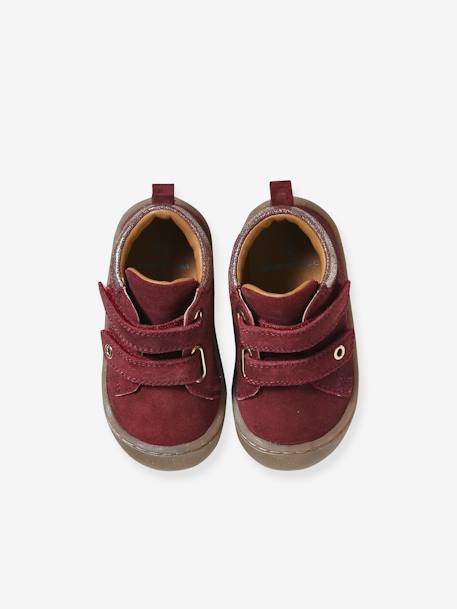 Soepele leren laarsjes voor de eerste stapjes van baby's bordeauxrood+fuchsia+goud+lichtgeel+marineblauw+rozen - vertbaudet enfant 