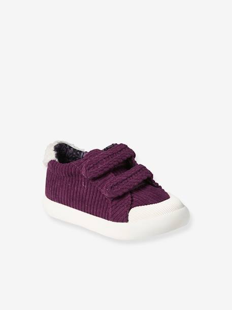 Textielen sneakers met klittenband voor baby framboos - vertbaudet enfant 