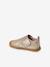 Klittenband baby slofjes van soepel leer beige, bedrukt+goud - vertbaudet enfant 