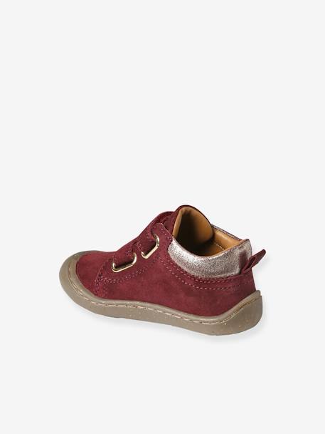Soepele leren laarsjes voor de eerste stapjes van baby's bordeauxrood+fuchsia+goud+lichtgeel+marineblauw+rozen - vertbaudet enfant 