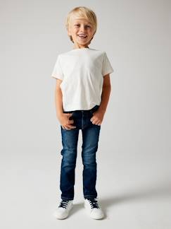 Rechte jeans voor jongens MorphologiK "waterless" met heupomtrek Medium  - vertbaudet enfant