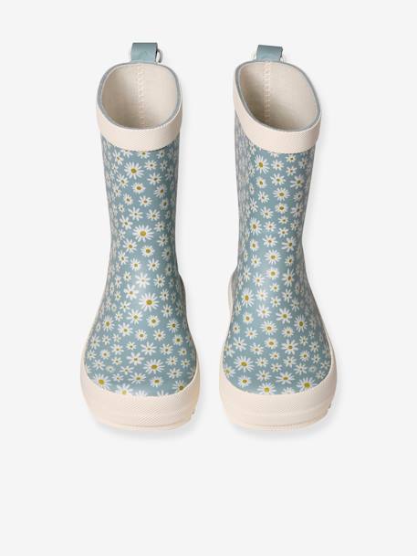 Rubberen regenlaarzen met print voor kinderen, kleutercollectie blauw, bedrukt+veel roze - vertbaudet enfant 