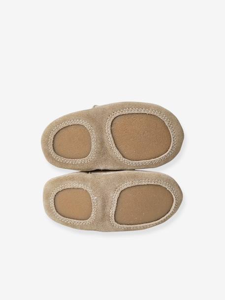 Elastische leren babyschoentjes in soepel leer goud+nachtblauw+oudroze+roze (poederkleur)+roze, bedrukt+veel roze+wit, bedrukt - vertbaudet enfant 