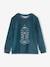 Fluwelen jongenspyjama met glow-in-the-dark raket groenblauw - vertbaudet enfant 