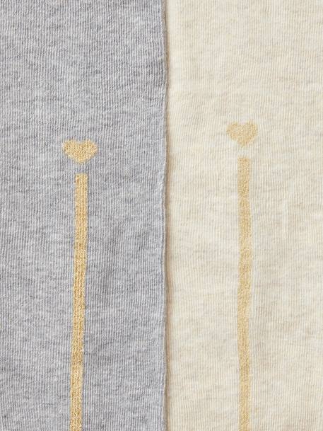 2 paar maillots met lurex gemêleerd grijs+indigoblauw - vertbaudet enfant 
