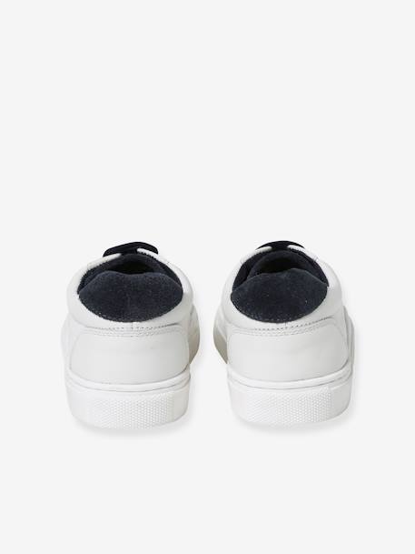 Leren kindersneakers marineblauw+wit - vertbaudet enfant 