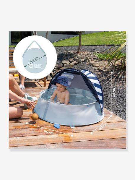 anti-UV UPF50+ pop-up tent Aquani BABYMOOV blauw wit grijs - vertbaudet enfant 
