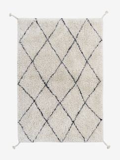 -Wasbaar katoenen tapijt Mini Berbere Zwart & Wit - LORENA CANALS