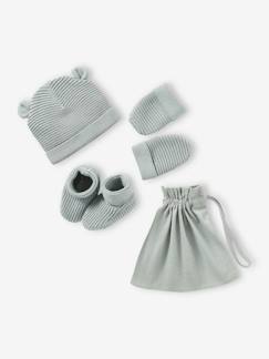 Baby-Accessoires-Muts sjaal handschoenen-Set babymutsjes, wanten en laarsjes en bijpassend zakje Oeko-Tex®