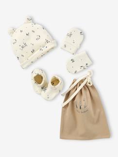 Baby-Accessoires-Muts sjaal handschoenen-Set muts + wanten + slofjes + babytas voor baby