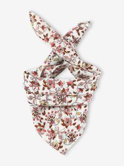 Meisje-Accessoires-Meisjesmuts, sjaal, handschoenen-Personaliseerbare sjaal met bloemenprint voor babymeisje