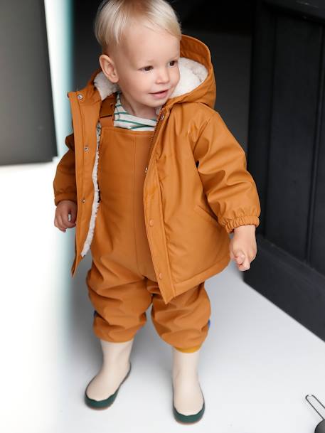Regenjas en -broek voor baby's karamel - vertbaudet enfant 