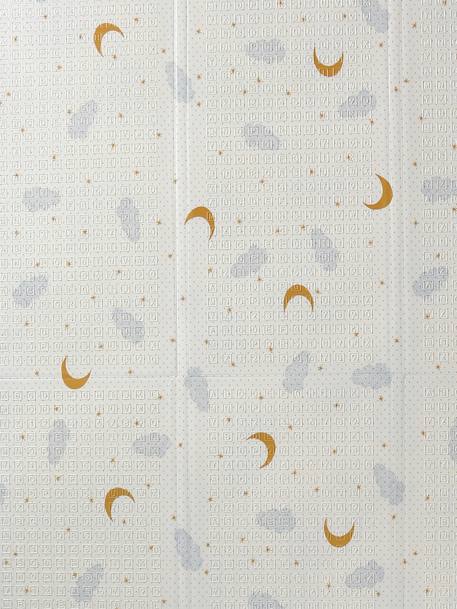 Waterdichte mat voor motoriek beige+ecru+groen+rozen - vertbaudet enfant 
