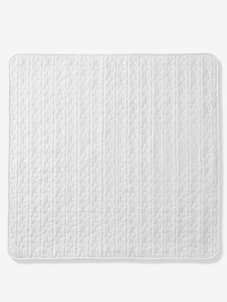 PETIT MOUTON sherpa deken / gewatteerde vloermat Oeko-Tex®. ecru+honing/ecru - vertbaudet enfant 