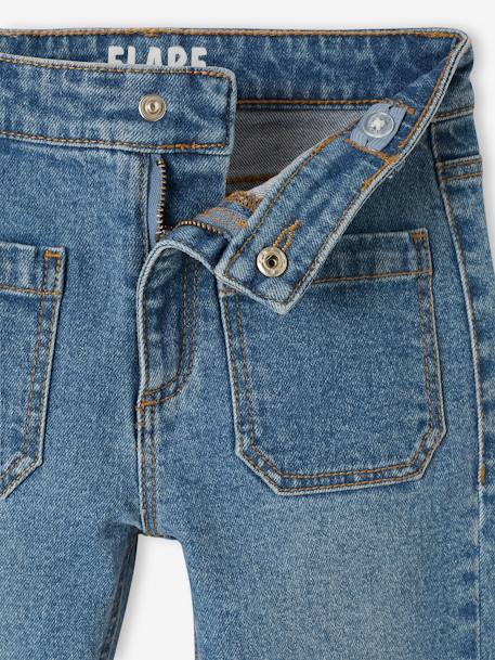 Flared meisjesjeans 7/8 stone - vertbaudet enfant 
