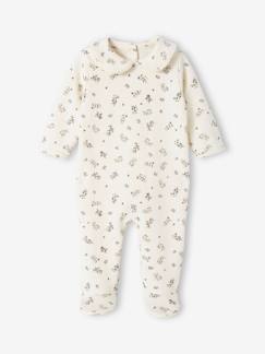 Baby-Pyjama, surpyjama-Molton gebloemd babyslaappakje