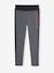Sportlegging meisjes met zijstroken gemêleerd grijs+marineblauw+MARINEBLAUW+roze (poederkleur) - vertbaudet enfant 