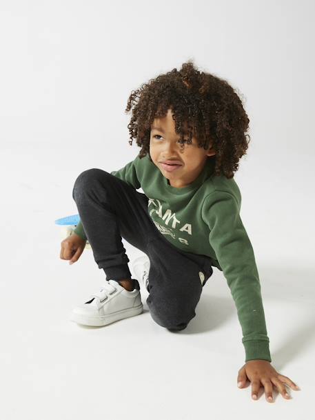Joggingbroek van molton jongens dennen+donker leisteenblauw+gemêleerd zwart+grijs+marineblauw, gechineerd+middenblauw+oker+zwart - vertbaudet enfant 