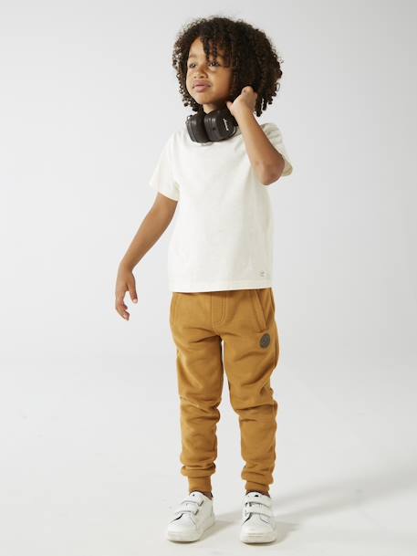 Joggingbroek van molton jongens dennen+donker leisteenblauw+gemêleerd zwart+grijs+marineblauw, gechineerd+middenblauw+oker+zwart - vertbaudet enfant 