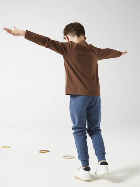 Joggingbroek van molton jongens dennen+donker leisteenblauw+gemêleerd zwart+grijs+marineblauw, gechineerd+middenblauw+oker+zwart - vertbaudet enfant 