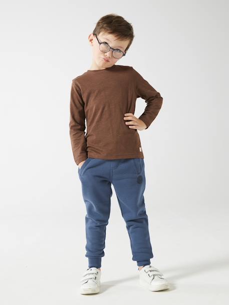 Joggingbroek van molton jongens dennen+donker leisteenblauw+gemêleerd zwart+grijs+marineblauw, gechineerd+middenblauw+oker+zwart - vertbaudet enfant 