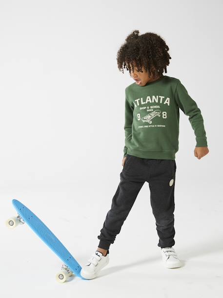 Joggingbroek van molton jongens dennen+donker leisteenblauw+gemêleerd zwart+grijs+marineblauw, gechineerd+middenblauw+oker+zwart - vertbaudet enfant 