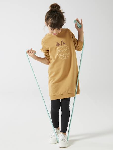 Meisjes legging met iriserende riem gemêleerd grijs+MARINE GRIJS+oudroze+ZWART - vertbaudet enfant 