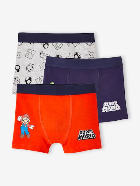 Set van 3 Super Mario® boxershorts voor jongens terracottategel - vertbaudet enfant 